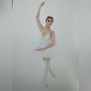 REVOLUTION Size Adult Extra Small Crushed Velvet & Gold Flowers Dance Dr…